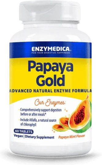Enzymedica Papaya Gold 60 Tablets Papaya Mint