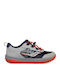 Aura Kids Sports Shoes Running with Laces Grey / Orange