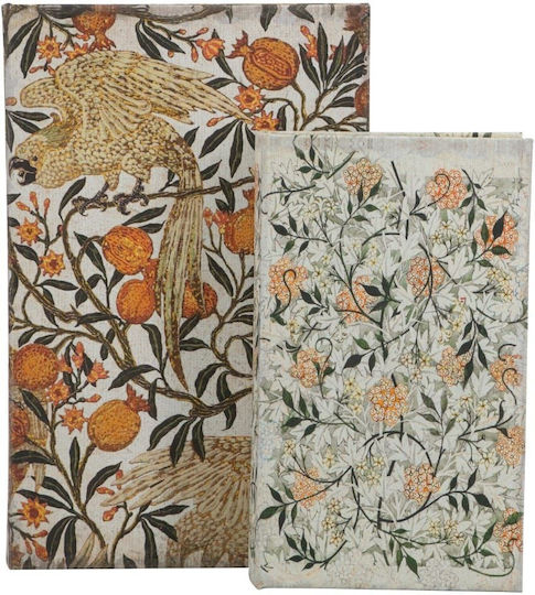 Artekko Cutie Decorativă în Formă de Carte din Lemn și Material Textil Multicolor Set/2