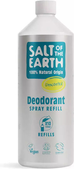 Salt Earth Αποσμητικό Spray Χωρίς Άρωμα Refill 1000ml