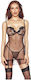 Sexy Dessous-Sets mit Spitze Schwarz Große Größen