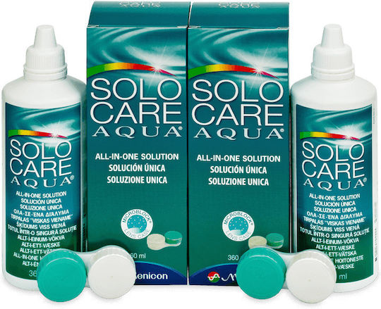 Menicon Solocare Aqua Υγρό Φακών Επαφής 2x360ml