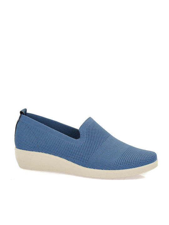 Ανατομικά Γυναικεία Slip-On Πάνινα Μπλε