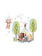Pastel Kids Room Stickers Bear Glade 60x120
