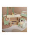 Kids Table and Chairs Set for Painting made of Wood Beige Joyz