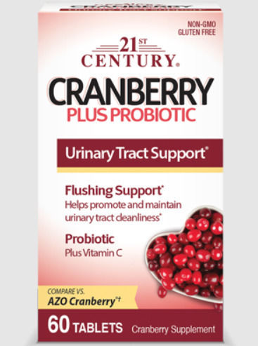 21st Century Cranberry Plus Probiotic Cranberry + Probiotikum 60 Tabletten