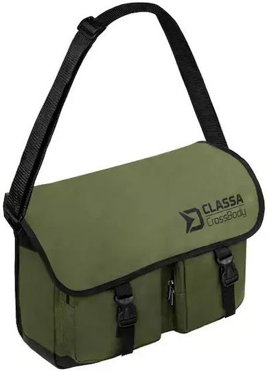 Delphin CROSSBODY Fishing Bag, Shoulder Bag, 40x35x13cm, Green
