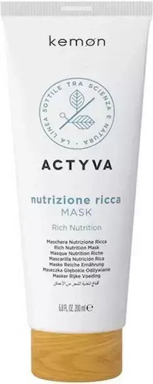 Kemon Actyva Nutrizione Ricca Mask 200 Ml Very Dry Hair Hydrating Mask