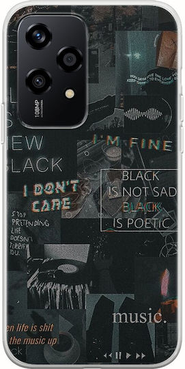 Aesthetic Black Honor 200 Lite 5g Flexible Tpu Διάφανη Σιλικόνη