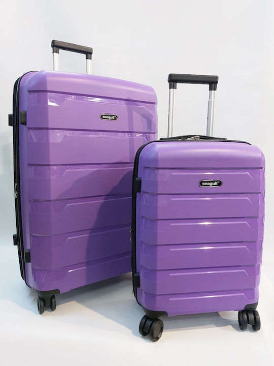 Diplomat Set Colecția Seagull Valize De Călătorie Tough Violet Cu 4 Roți Set 2 Bucăți