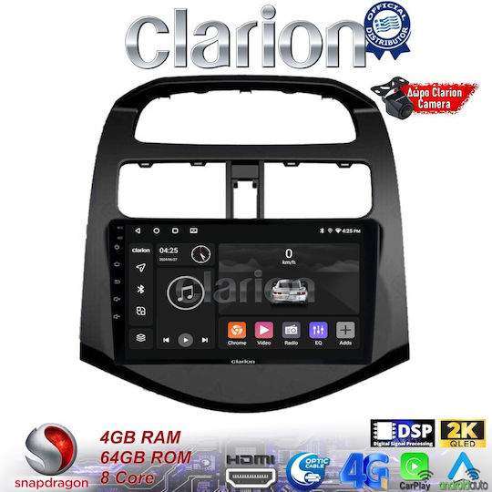 Clarion Car Audio System for Chevrolet Spark 2009>2016 (Bluetooth/USB/WiFi/GPS/Apple-Carplay/Android-Auto)