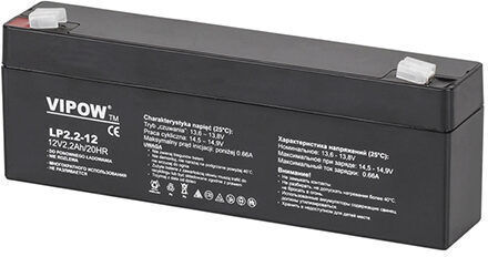 Baterie cu gel de plumb 12V 2.2 Ah fără întreținere 178x34x60 mm