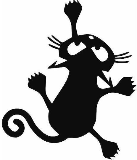 Vivatechnix Διακοσμητική Σιλουέτα Scared Cat Μαύρη από Μέταλλο 35cm