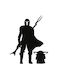 Decorațiune de Perete din Metal Krodesign Mandalorian & Yoda Dimensiune 60 Cm Negru Grosime 1.5 Mm