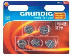 Set 5 Baterii Litiu Buton Grundig Edc 3024 3 X Cr2032; 1 X Cr2025; 1 X Cr2016