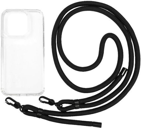 Mobile Origin Back Cover Πλαστικό με Λουράκι Διάφανο (iPhone 15 Pro)