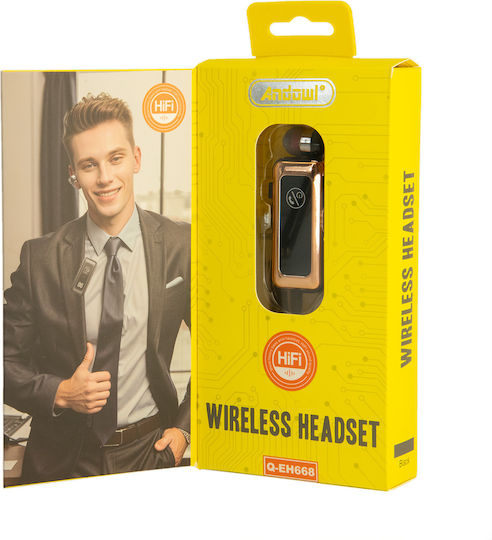 Andowl Q-EH668 In-ear Bluetooth Handsfree Ακουστικά Ροζ Χρυσά