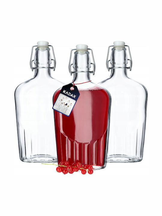 Kadax Glas Karaffe zum Servieren Wein mit Verschluss Transparent 500ml 1Stück