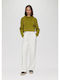 Women's Fabric Trousers Ecru