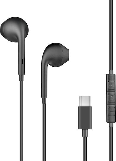 Wired Earphones Bigben Usb-c Hands-free Kit 1.2m Black