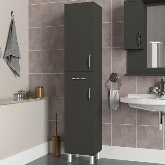 Megapap Selina GP042-0146,2 Badezimmer-Säulenschrank Boden 35x31x179cm Grau