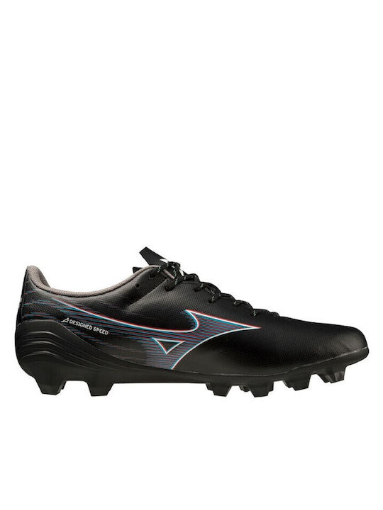 Mizuno Alpha Select Ποδοσφαιρικά Παπούτσια με Τάπες FG Μαύρα