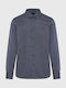 Funky Buddha Men's Shirt Long Sleeve Cotton Gray