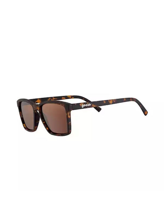 Goodr Smaller Is Baller Sunglasses with Brown Tartaruga Plastic Frame and Brown Lens 1314995