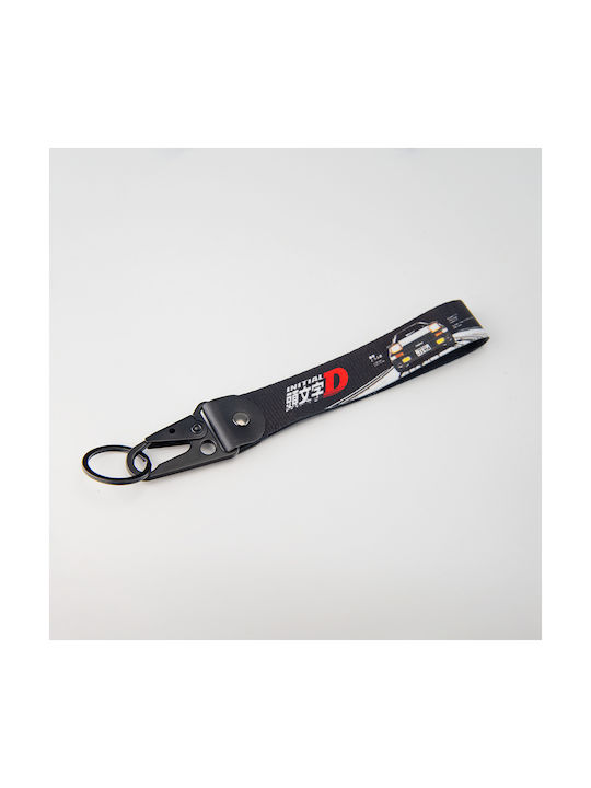 Initial D Fabric Keychain Black