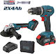 Bormann Pro BBP9280 Σετ Γωνιακός Τροχός & Δράπανο Brushless 20V με 2 Μπαταρίες 4Ah και Θήκη