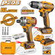 Ingco Set Drill Driver & Impact Screwdriver Brushless 20V with 2 Batteries 2Ah and Case