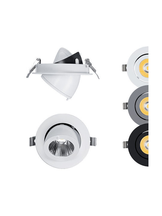 Elmark Single LED Natural White Spot in Gray Color