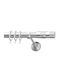 Metallic Curtain Pole Eco Artemis Single Φ25mm 160cm Nickel Satin
