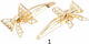 Metal Snap Hair Clip Bow Design 3 Colors Pack o...