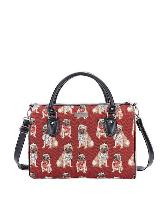 Signare Pug Pug Women's Bag Handbag Red