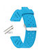 Gummi-Armband Hellblau 20mm