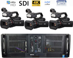 Panasonic Βιντεοκάμερα HC-X2000 Live Streaming 4K SDI 3 Cameras Setup 4K UHD @ 60fps Αισθητήρας MOS Αποθήκευση σε Κάρτα Μνήμης με Οθόνη Αφής 3.5" και HDMI / WiFi