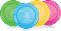 Nuby Baby- und Kleinkinder-Teller und -Schüsseln Essensplatte 4 Stück