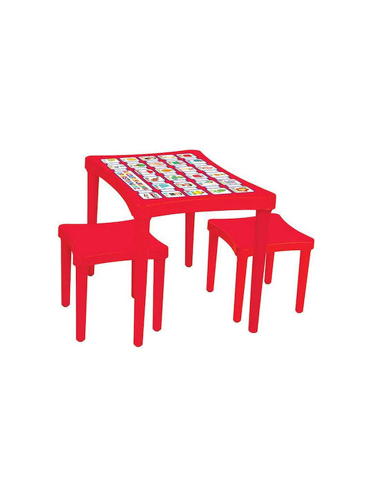 Kids Table and Chairs Set Red