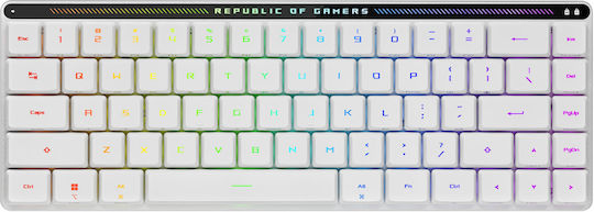 Asus ROG Falchion RX Gaming Μηχανικό Πληκτρολόγιο 65% με ROG RX Red διακόπτες και RGB φωτισμό (Αγγλικό US) Λευκό