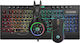 Marvo CM305 + Headphones Set Gaming Tastatur mit RGB-Beleuchtung & Maus (Englisch US)