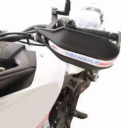 GP Kompozit Motorcycle Protective Hand Guards in White Colour