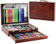 Complete Painting Drawing Set 123 Pieces In A Beautiful Wooden Case