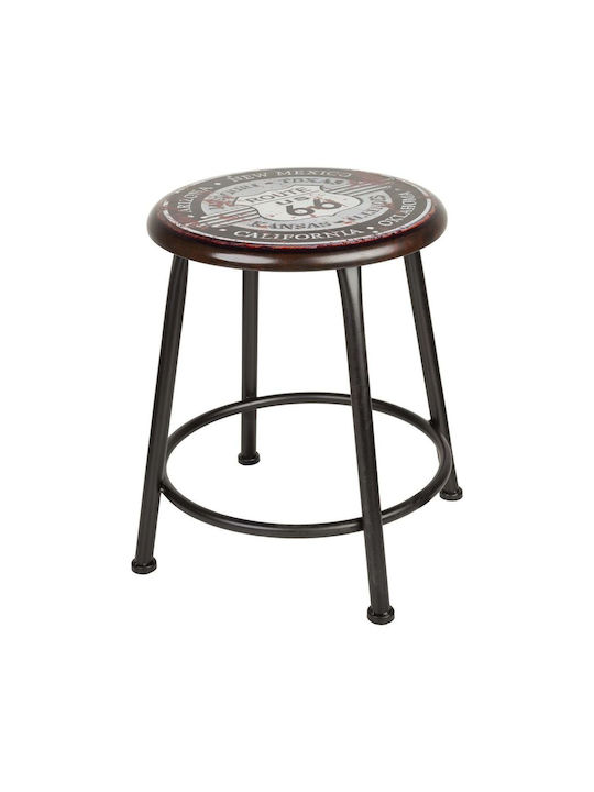 Stool For Living Room Metallic Iron 38x38x45cm