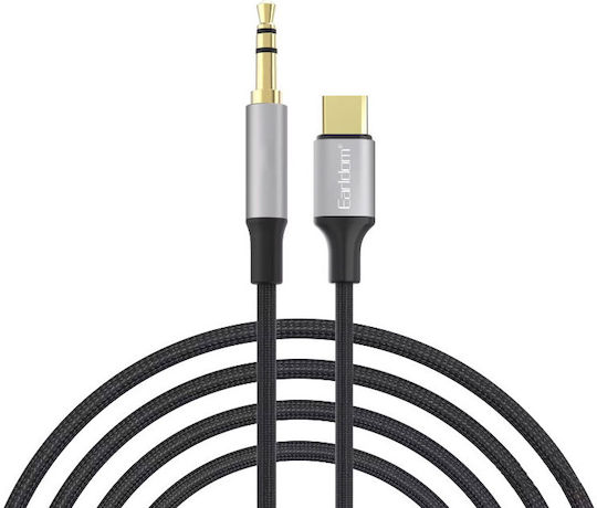 Earldom USB 2.0 Cable USB-C male - 3.5mm Μαύρο 1m ET-AUX61