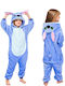 Giggles & Co. Pijama întreagă pentru copii De iarnă Catifelată Albastră Stitch