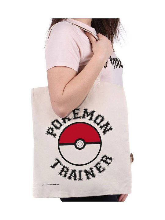 Abysse Ball Tote Βαμβακερή Τσάντα για Ψώνια σε Μπεζ χρώμα