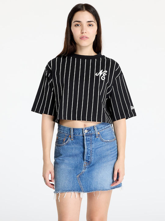 New Era Women's Crop T-shirt Black, Off White