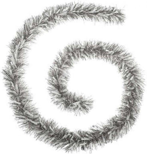 Atmosphera Коледна Светлинна Гирлянда Tinsel Пластмасова Сребриста 100x6см