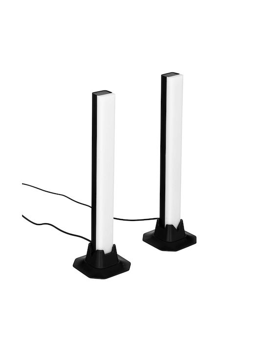 Decorative Lamp with RGB Lighting Bar LED Black